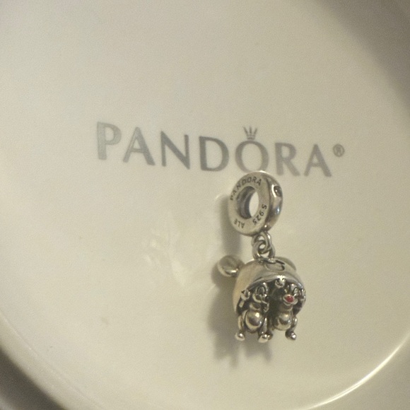 Pandora Silver Charm with Red Accent - Picture 2 of 2